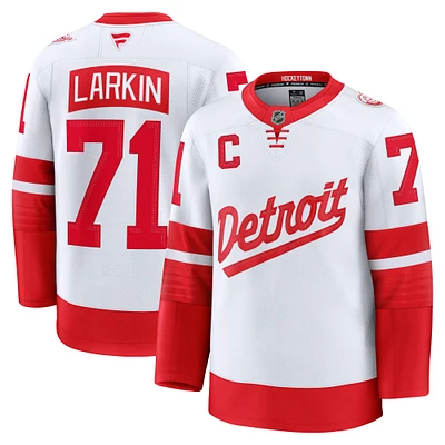 Men's Fanatics Dylan Larkin White Detroit Red Wings 2025 Stadium Series Premium Player Jersey