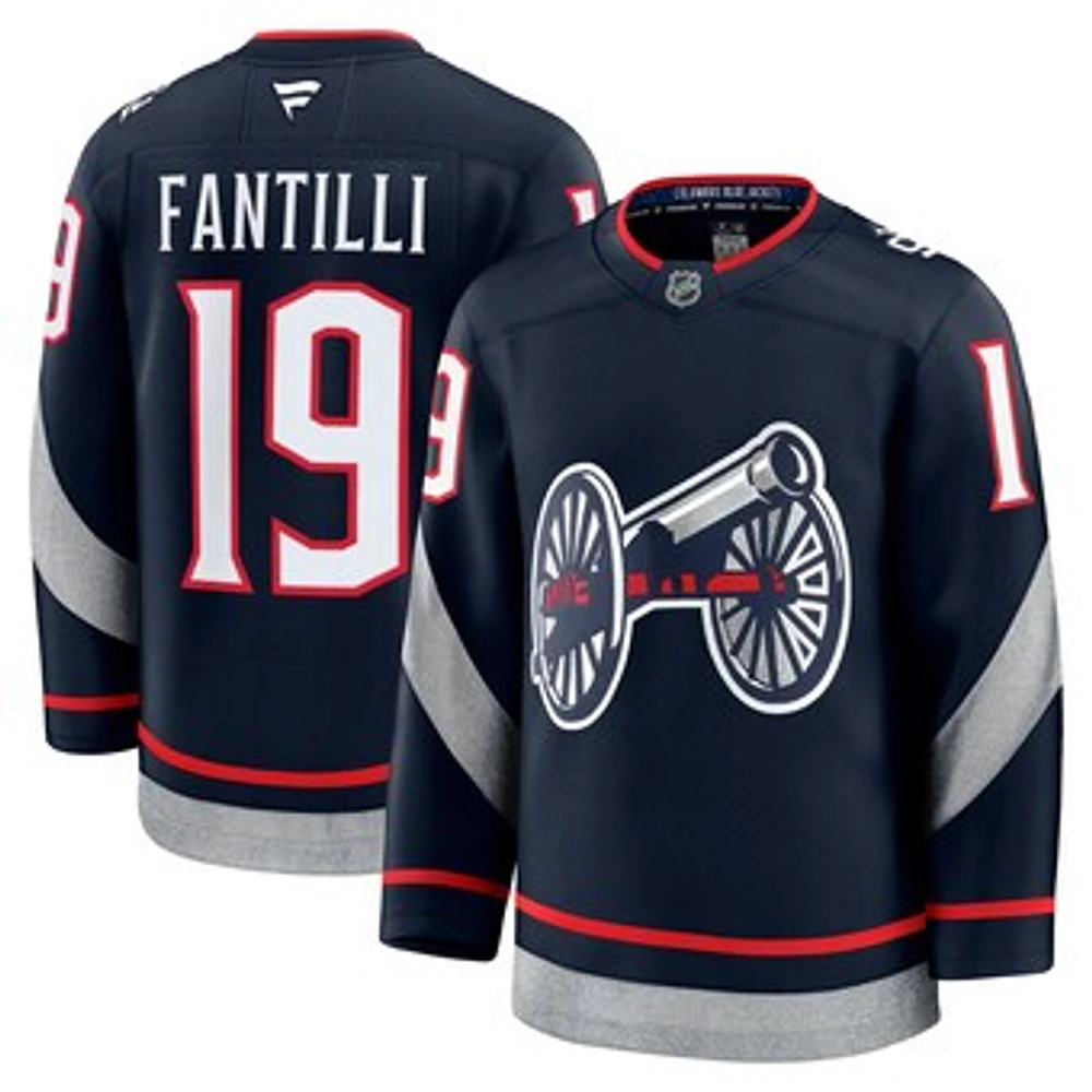 Men's Fanatics Adam Fantilli Navy Columbus Blue Jackets 2025 Stadium Series Premium Player Jersey