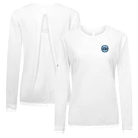 Women's Levelwear  White Utah Hockey Club Sequoia Long Sleeve T-Shirt