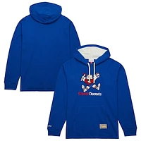 Men's Mitchell & Ness Royal Denver Nuggets Hardwood Classics Lightweight Thermal Pullover Hoodie