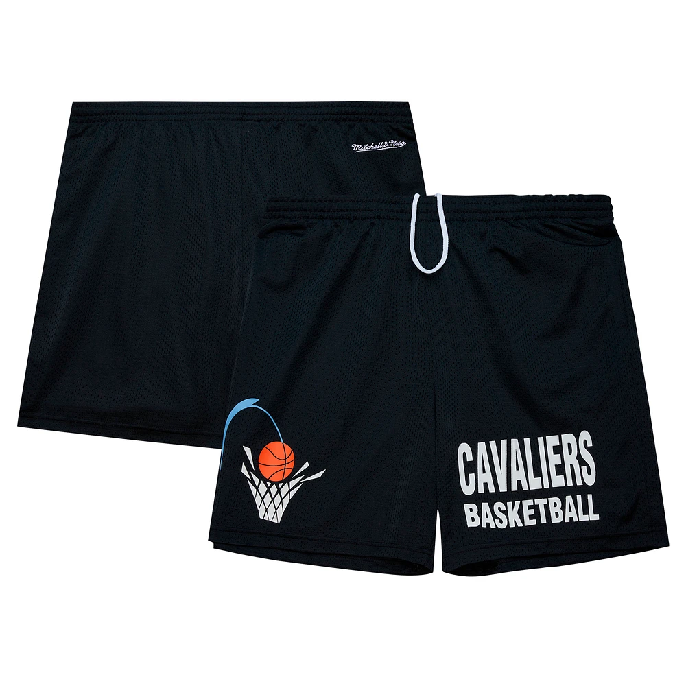 Men's Mitchell & Ness Black Cleveland Cavaliers Hardwood Classics Gameday Mesh Shorts