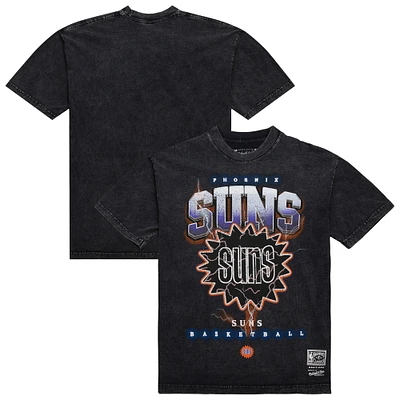 Unisex Mitchell & Ness Black Phoenix Suns Hardwood Classics Vintage Voltage Premium Heavyweight T-Shirt