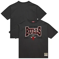 Women's Mitchell & Ness Charcoal Chicago Bulls Hardwood Classics Oversized Boyfriend T-Shirt