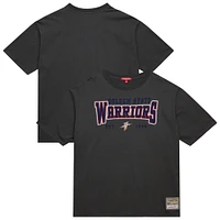 Women's Mitchell & Ness Charcoal Golden State Warriors Hardwood Classics Oversized Boyfriend T-Shirt