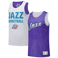 Men's Mitchell & Ness Purple Utah Jazz Hardwood Classics Reversible Mesh Practice Jersey