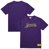 Men's Mitchell & Ness Purple Los Angeles Lakers Hardwood Classics Neon Nights Premium T-Shirt