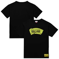 Men's Mitchell & Ness Black San Antonio Spurs Hardwood Classics Neon Nights Premium T-Shirt