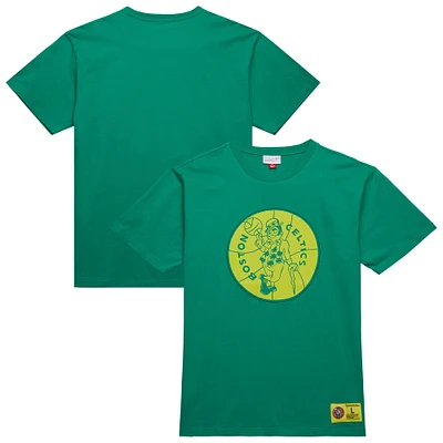 Men's Mitchell & Ness Kelly Green Boston Celtics Hardwood Classics Neon Nights Premium T-Shirt