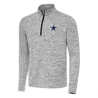 Men's Antigua Charcoal Dallas Cowboys Cause Quarter-Zip Top