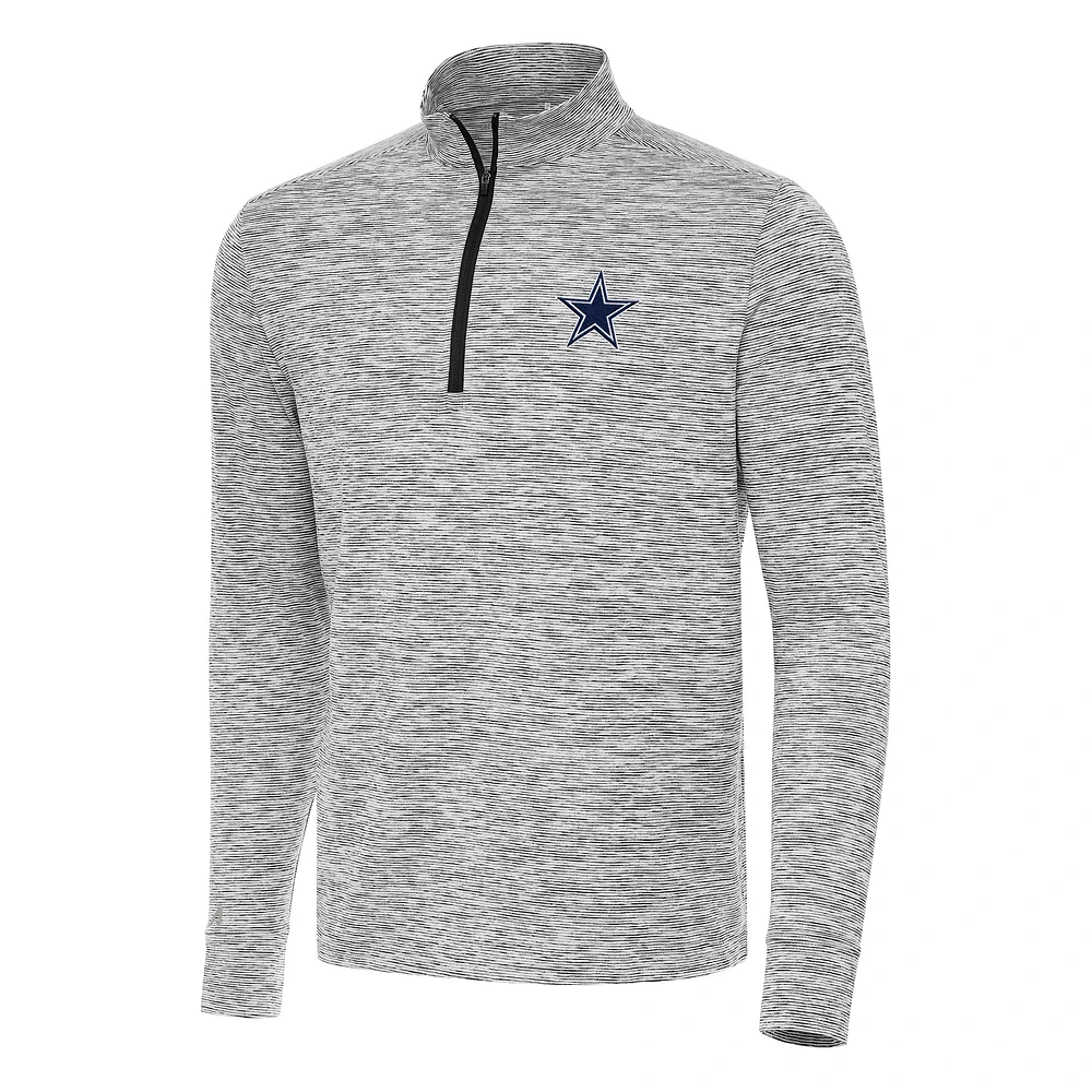 Men's Antigua Charcoal Dallas Cowboys Cause Quarter-Zip Top