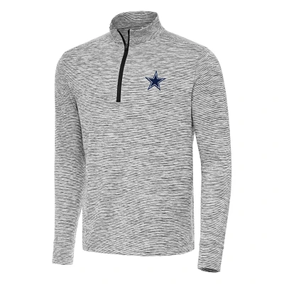Men's Antigua Charcoal Dallas Cowboys Cause Quarter-Zip Top