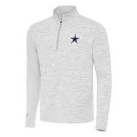 Men's Antigua Gray Dallas Cowboys Cause Quarter-Zip Top