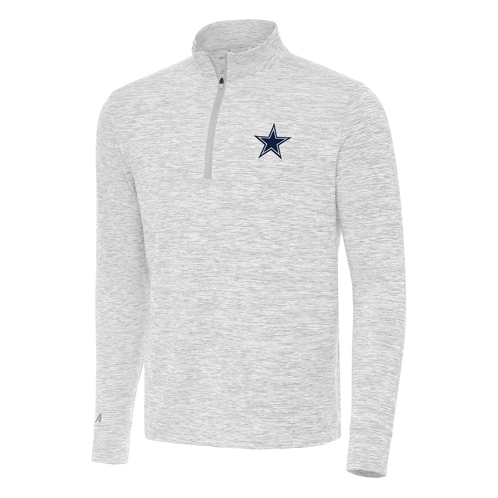 Men's Antigua Gray Dallas Cowboys Cause Quarter-Zip Top