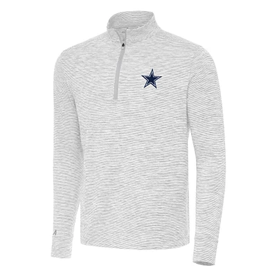 Men's Antigua Gray Dallas Cowboys Cause Quarter-Zip Top