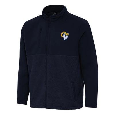 Men's Antigua Navy Los Angeles Rams Daily Fused Full-Zip Jacket