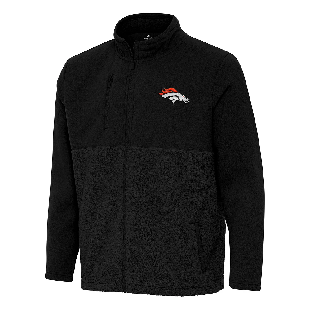 Men's Antigua Denver Broncos Daily Fused Full-Zip Jacket