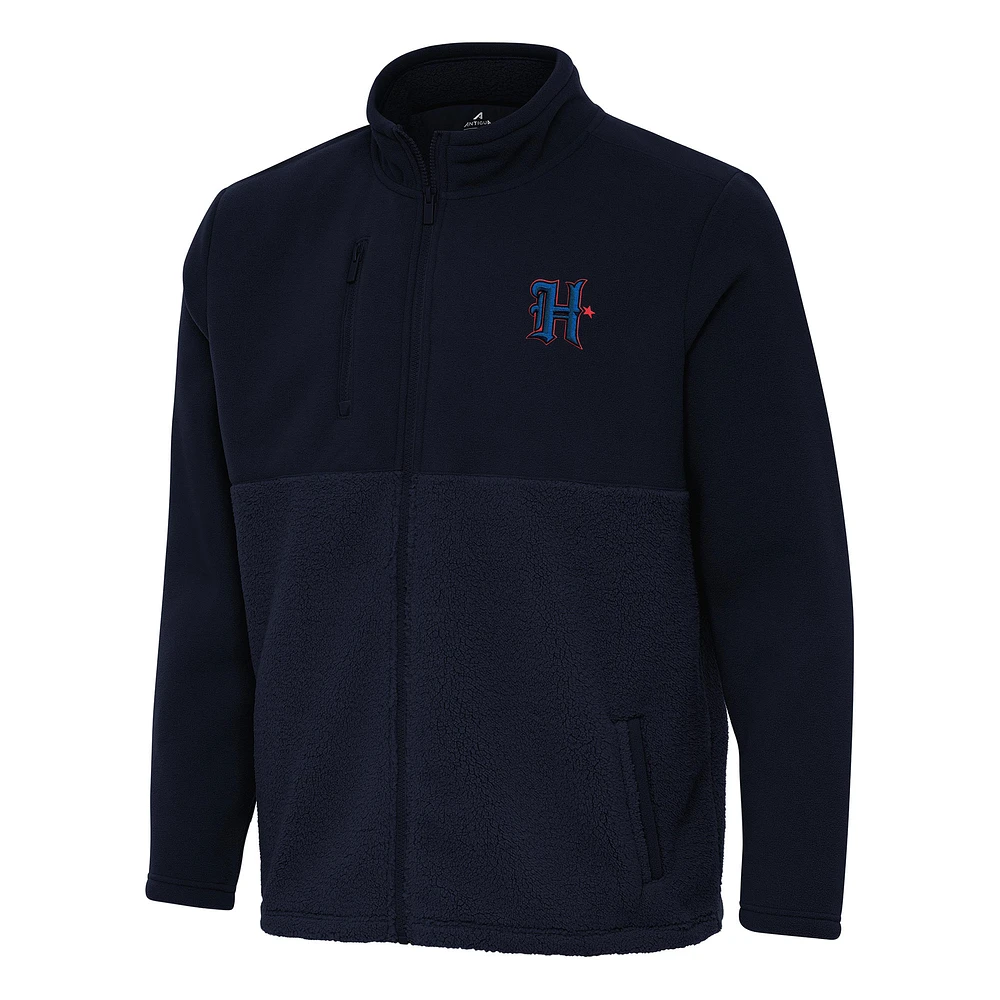Men's Antigua Navy Houston Texans Daily Fused Full-Zip Jacket