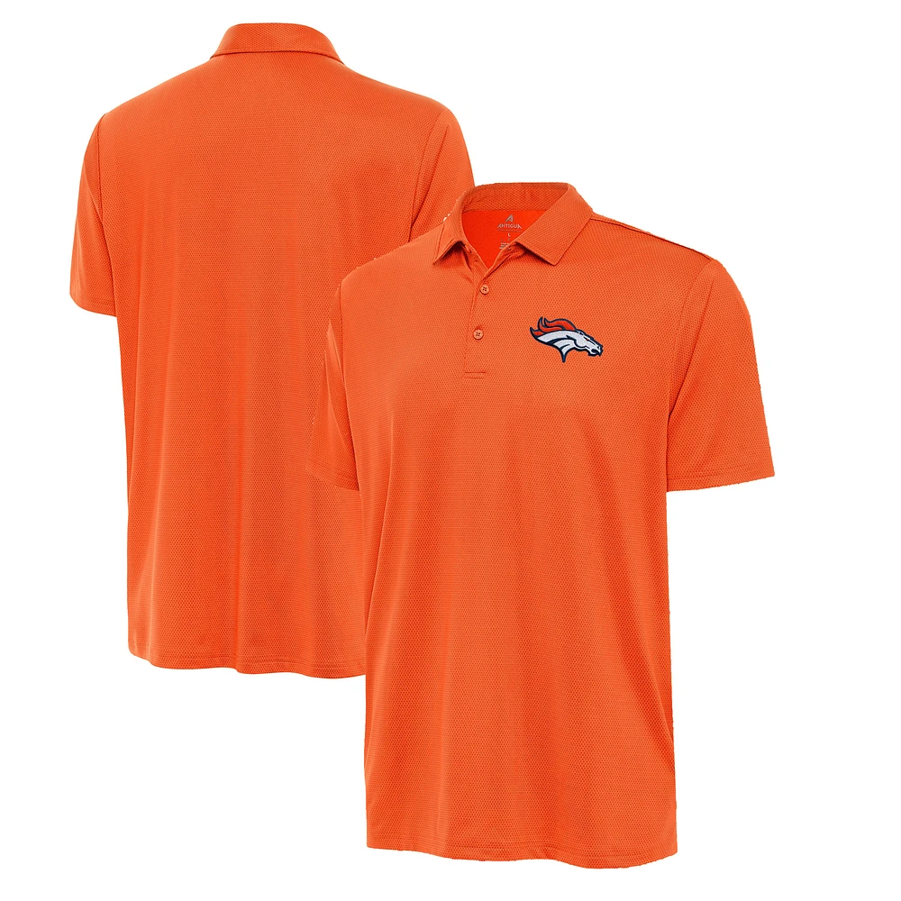 Men's Antigua Orange Denver Broncos Eclipse Polo