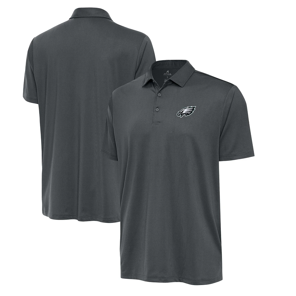 Men's Antigua Pewter Philadelphia Eagles Eclipse Polo