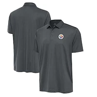 Men's Antigua Pewter Pittsburgh Steelers Eclipse Polo