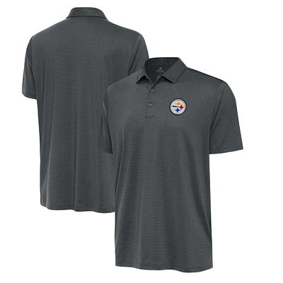 Men's Antigua Pewter Pittsburgh Steelers Eclipse Polo