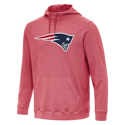 Men's Antigua Heather New England Patriots Cloud Pullover Hoodie