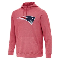 Men's Antigua Heather New England Patriots Cloud Pullover Hoodie