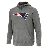 Men's Antigua Heather New England Patriots Cloud Pullover Hoodie