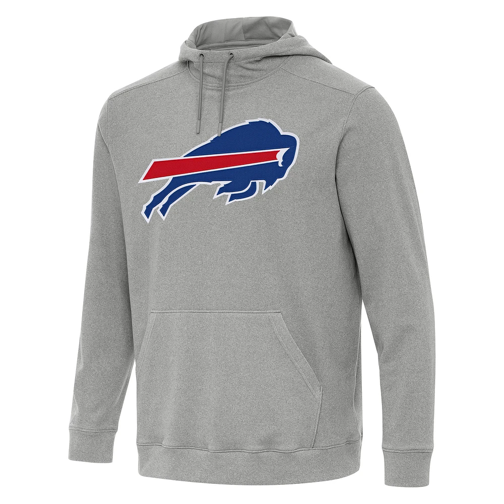 Men's Antigua Heather Buffalo Bills Cloud Pullover Hoodie