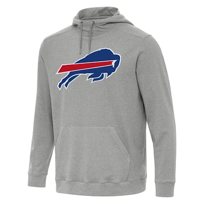 Men's Antigua Heather Buffalo Bills Cloud Pullover Hoodie