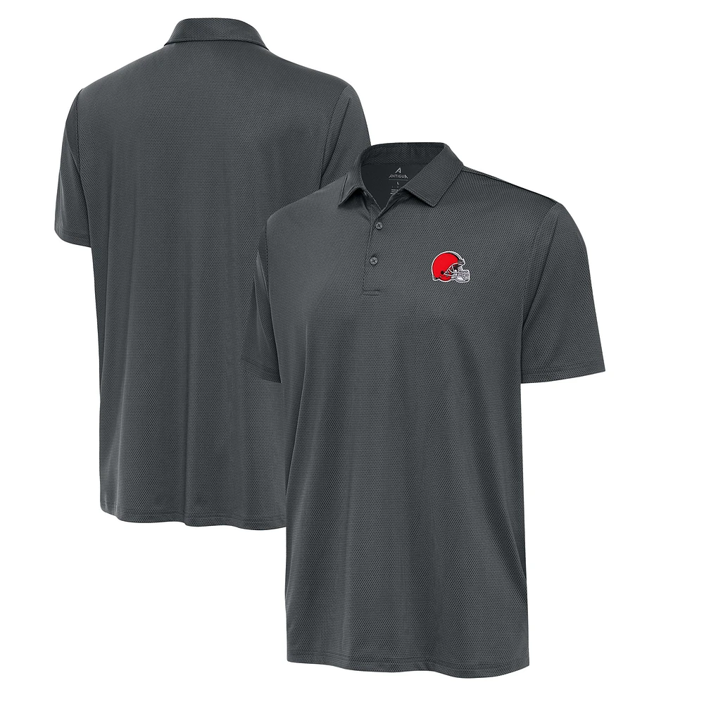Men's Antigua Pewter Cleveland Browns Big & Tall Ellipse Polo