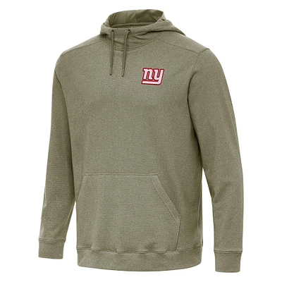 Men's Antigua Olive New York Giants Cloud Pullover Hoodie