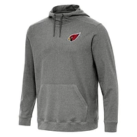 Men's Antigua Heather Black Arizona Cardinals Cloud Pullover Hoodie