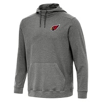 Men's Antigua Heather Black Arizona Cardinals Cloud Pullover Hoodie