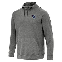 Men's Antigua Heather Black Tennessee Titans Cloud Pullover Hoodie