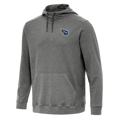 Men's Antigua Heather Black Tennessee Titans Cloud Pullover Hoodie