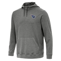 Men's Antigua Heather Black Tennessee Titans Cloud Pullover Hoodie