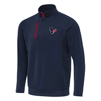 Men's Antigua Navy Houston Texans Generation Quarter-Zip Pullover Top