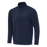 Men's Antigua Navy Houston Texans Generation Quarter-Zip Pullover Top