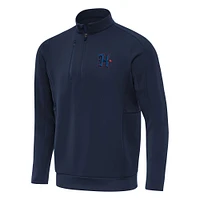 Men's Antigua Navy Houston Texans Generation Quarter-Zip Pullover Top
