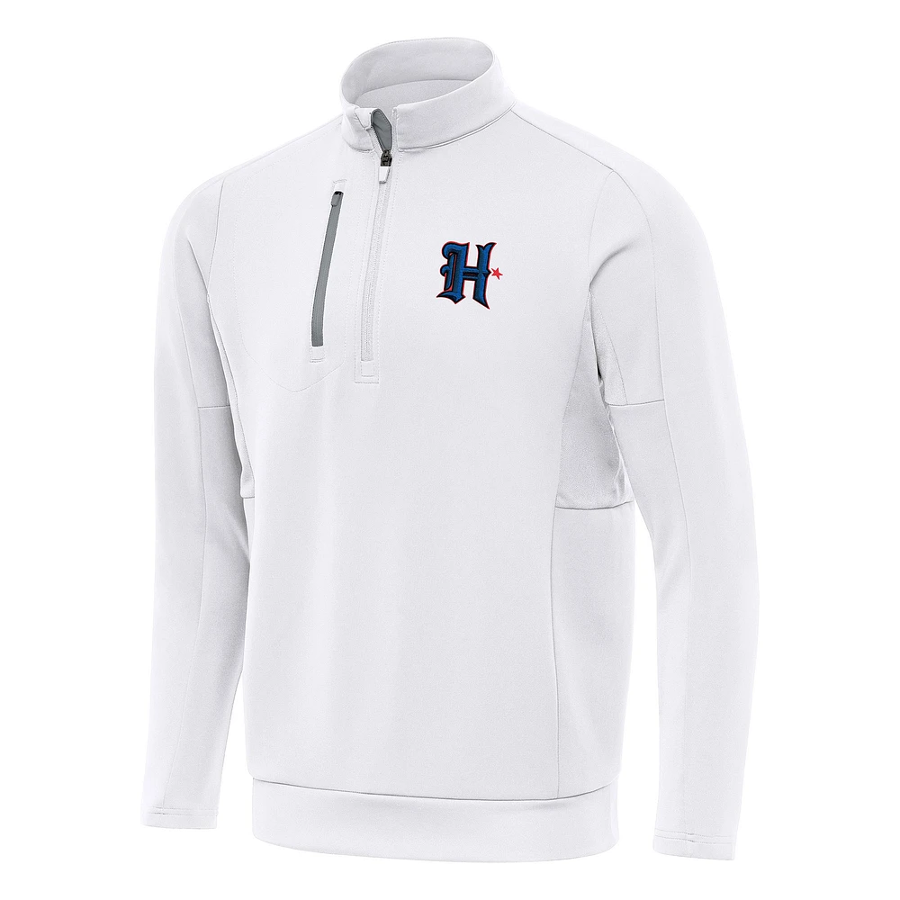 Men's Antigua Houston Texans Generation Quarter-Zip Pullover Top