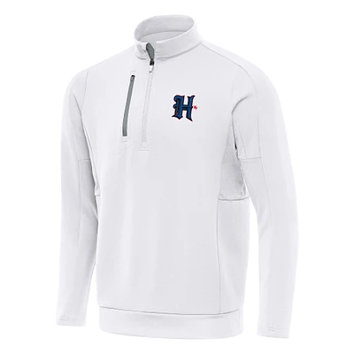Men's Antigua Houston Texans Generation Quarter-Zip Pullover Top