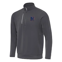 Men's Antigua Pewter Houston Texans Generation Quarter-Zip Pullover Top