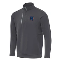 Men's Antigua Pewter Houston Texans Generation Quarter-Zip Pullover Top