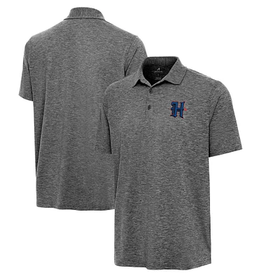 Men's Antigua Heather Black Houston Texans Par 3 Polo