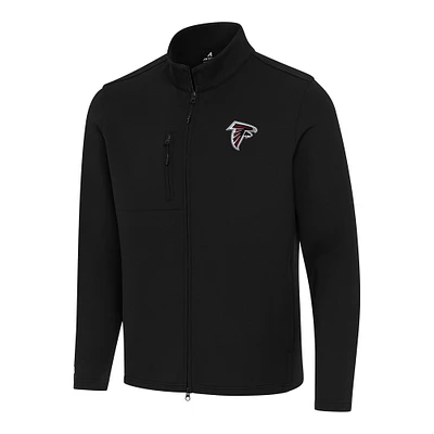 Men's Antigua Black Atlanta Falcons Objection Full-Zip Jacket