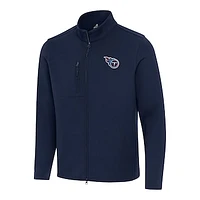 Men's Antigua Navy Tennessee Titans Objection Full-Zip Jacket