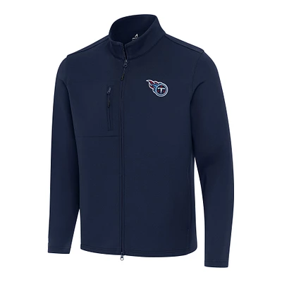Men's Antigua Navy Tennessee Titans Objection Full-Zip Jacket