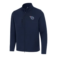 Men's Antigua Navy Tennessee Titans Objection Full-Zip Jacket