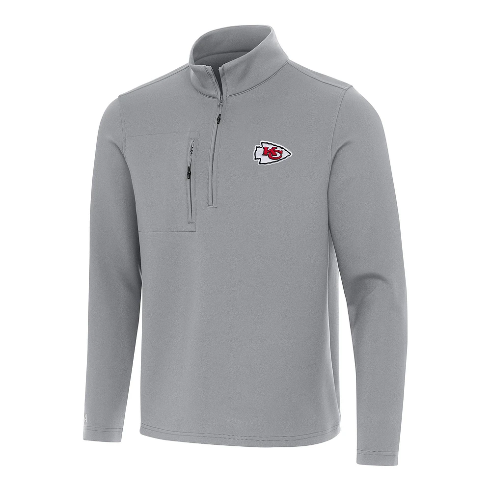 Men's Antigua Kansas City Chiefs Insider Quarter-Zip Pullover Top